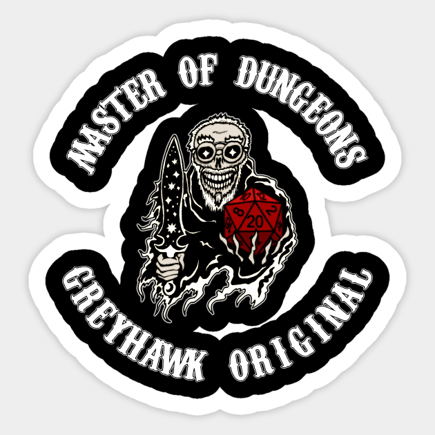 Master of Dungeons - Greyhawk Original Sticker by azhmodai